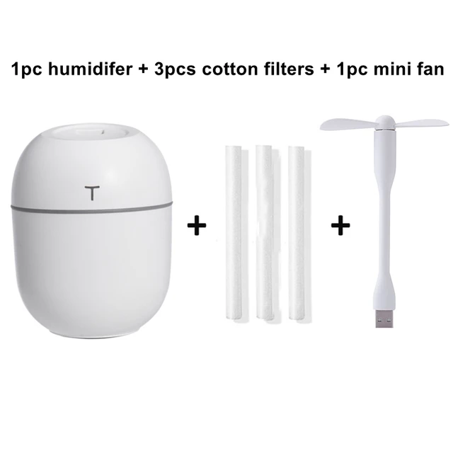 USB Mini humidificateur d'air à ultrasons, humidificateur de chambre ultra silencieux  humidificateur de brouillard de refroidissement humidificateur f