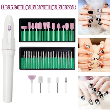 

Electric Nail Polisher Set Nail Art Equipment Manicure Nails Grinder Polisher Tool for Home Salon WH998
