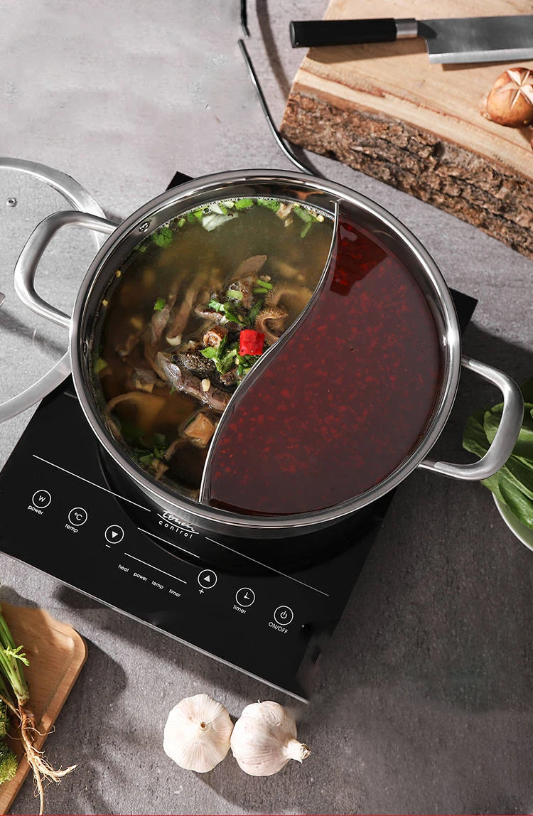 Нержавеющая сталь Shabu-shabu бытовой с крышкой горячий горшок суп горшок Газовая специальная кастрюля горячий горшок котелок, кухонная посуда горшок Ollas De