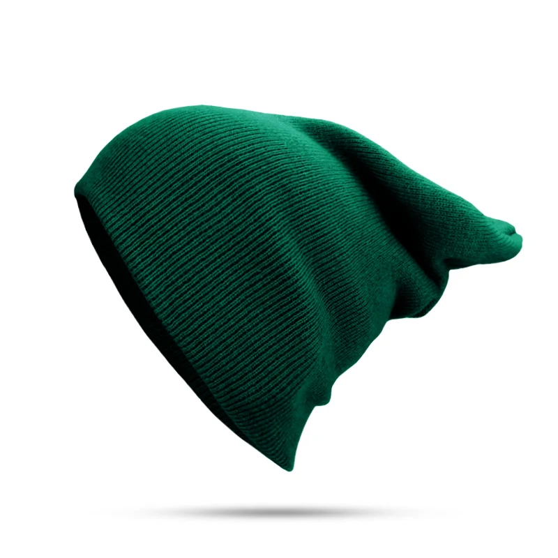 Knitted Beanies Hats Men Women Winter Spring And Autumn Solid Color Hedging Cap Outdoor Sports Thin Windproof Fashion Beanie Hat - Цвет: H