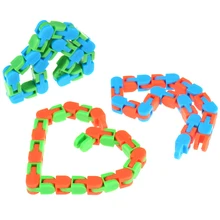 Jouets pour enfants, chaîne torsadée à la main, pistes Wacky, Puzzle sensoriel, jouet serpent, Bracelet amusant, corde, 2021