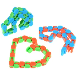 Jouets pour enfants, chaîne torsadée à la main, pistes Wacky, Puzzle sensoriel, jouet serpent, Bracelet amusant, corde, 2021 