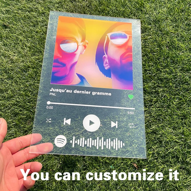 Custom Spotify Style Acrylic Music Board Spotify Glass Personal