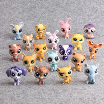 

18 pcs/set cute rabbit cat PVC Action Figures Toys Collectible Model dolls toy for home car decoration children gift