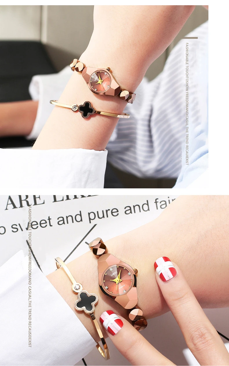 Bracelet watch female tungsten steel color waterproof Korean fashion simple diameter 20mmwrist watches for women