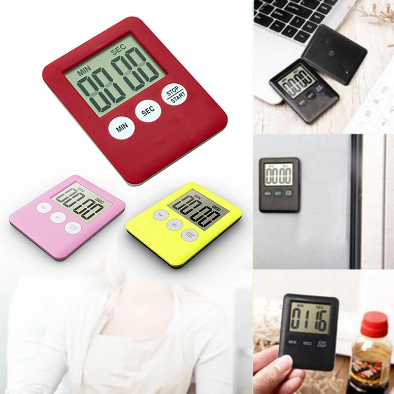 1* LCD Digital Wall Clock Bathroom Waterproof Shower Timer Temperature Humidity