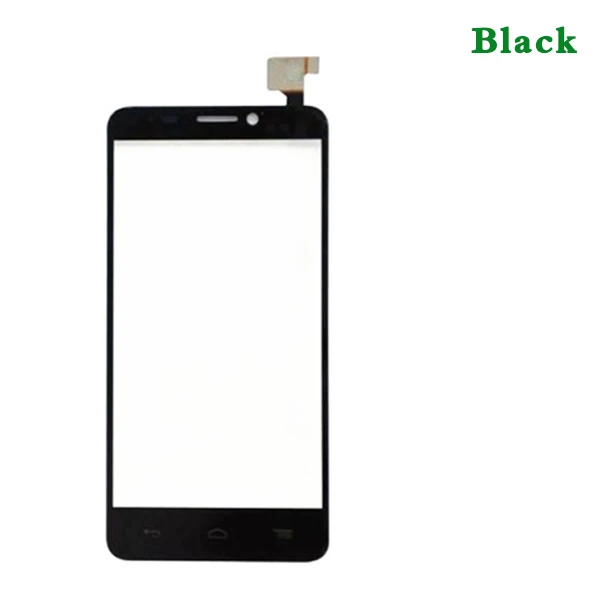 Замена 4," для Alcatel One Touch Idol S OT6034 6034R 6034Y 6034M сенсорный экран дигитайзер сенсор внешняя стеклянная панель объектива - Цвет: Черный