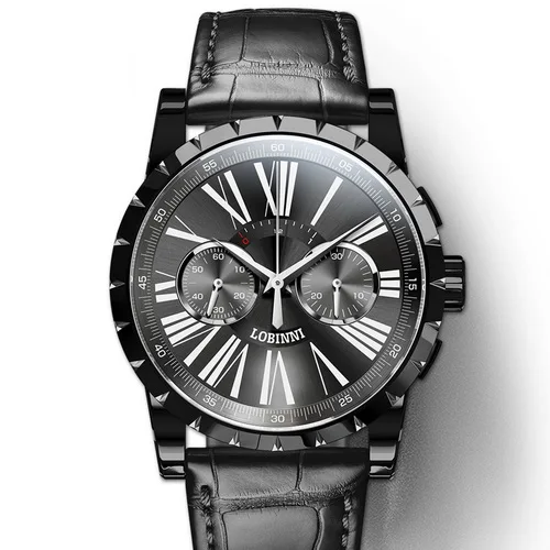 Мужские наручные часы, мужские часы-хореграф, лучший бренд класса люкс, LOBINNI, водонепроницаемые мужские механические наручные часы relogio - Цвет: wrist watch p1