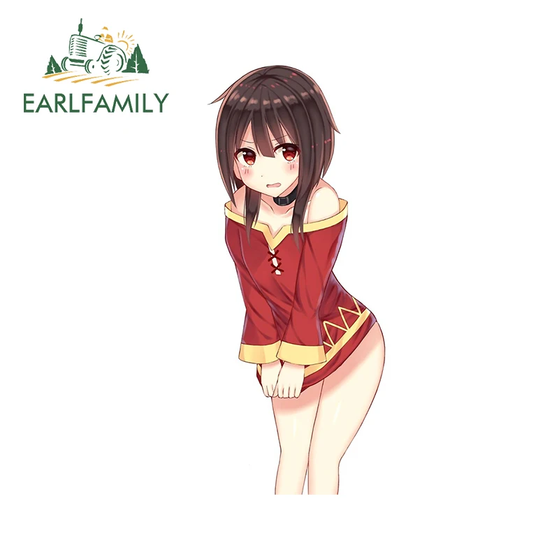 Забавные автомобильные наклейки EARLFAMILY для Konosuba Megumin 13 см х 5 защита от солнца