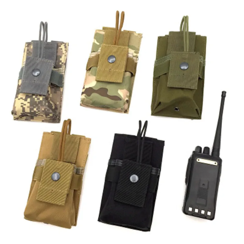 

Amazon Hot Selling Outdoor Tactical Walkie-talkie Model Bag Accessory Kit MOLLE Vest Belt Loading Camouflage Bag