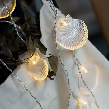 

Led Shell Lights String Restaurant Outdoor Courtyard Lawn Atmosphere Decorative Lights String