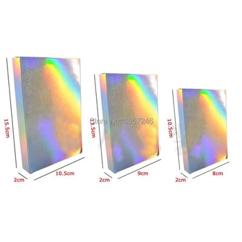 

1000Pcs Holographic Gift Party Paper Box Laser Card Case Cartons Gift Boxes Cosmetics Package Candy Boxes Wedding Favour