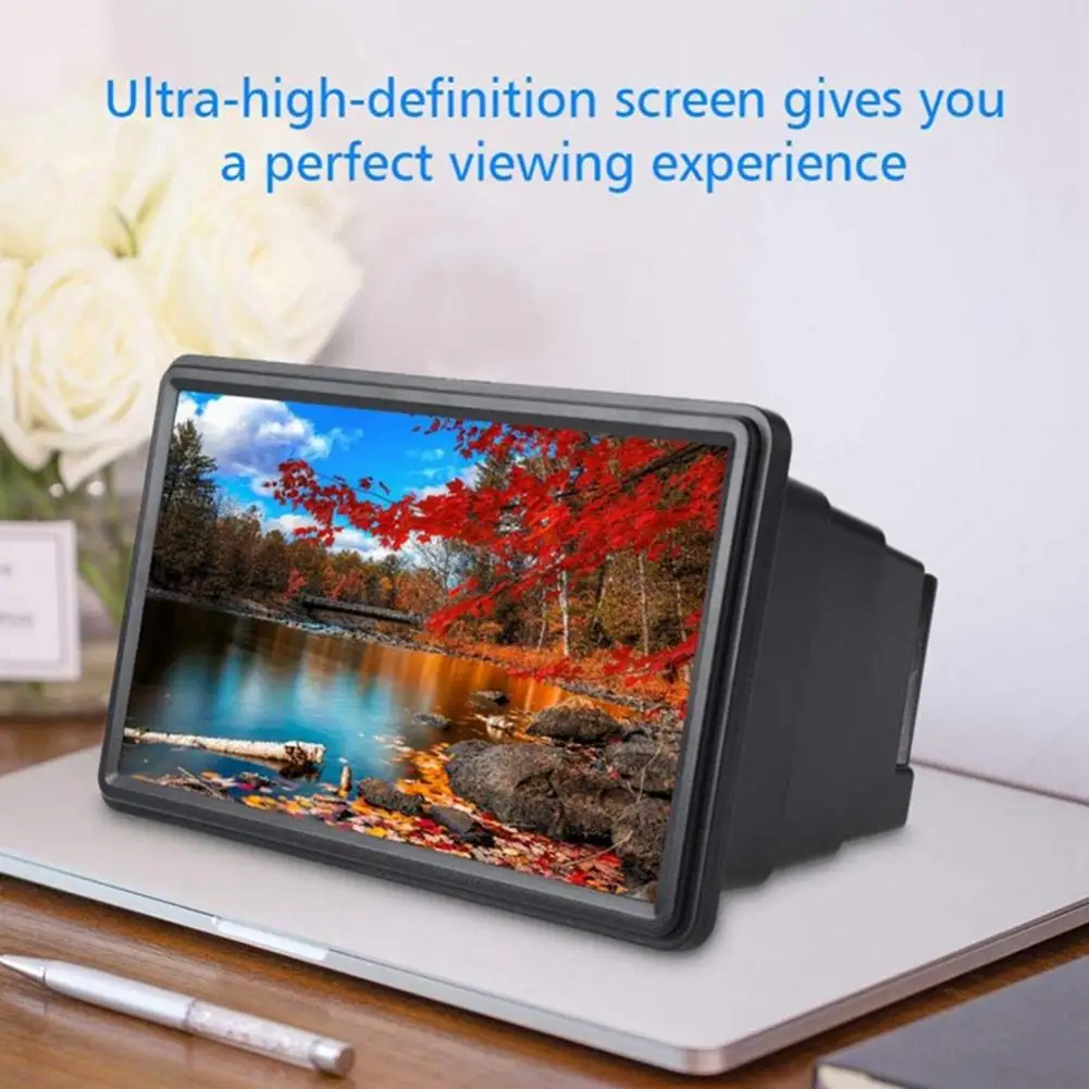 3D Mobile Phone Screen Magnifier Stereoscopic HD Amplifying Stand Movie