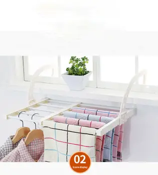 

Multi-functional Folding Balcony Drying Rack Portable Clothes Hanger Towel Hanger shelf laundry Dryer Rack Outdoor Indoor