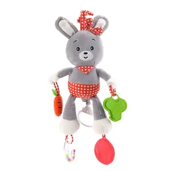 

Kuulee Baby Cartoon Music Plush Toy Hand Catch Doll Decoration for Bed Car Hanging Cartoon Rattle