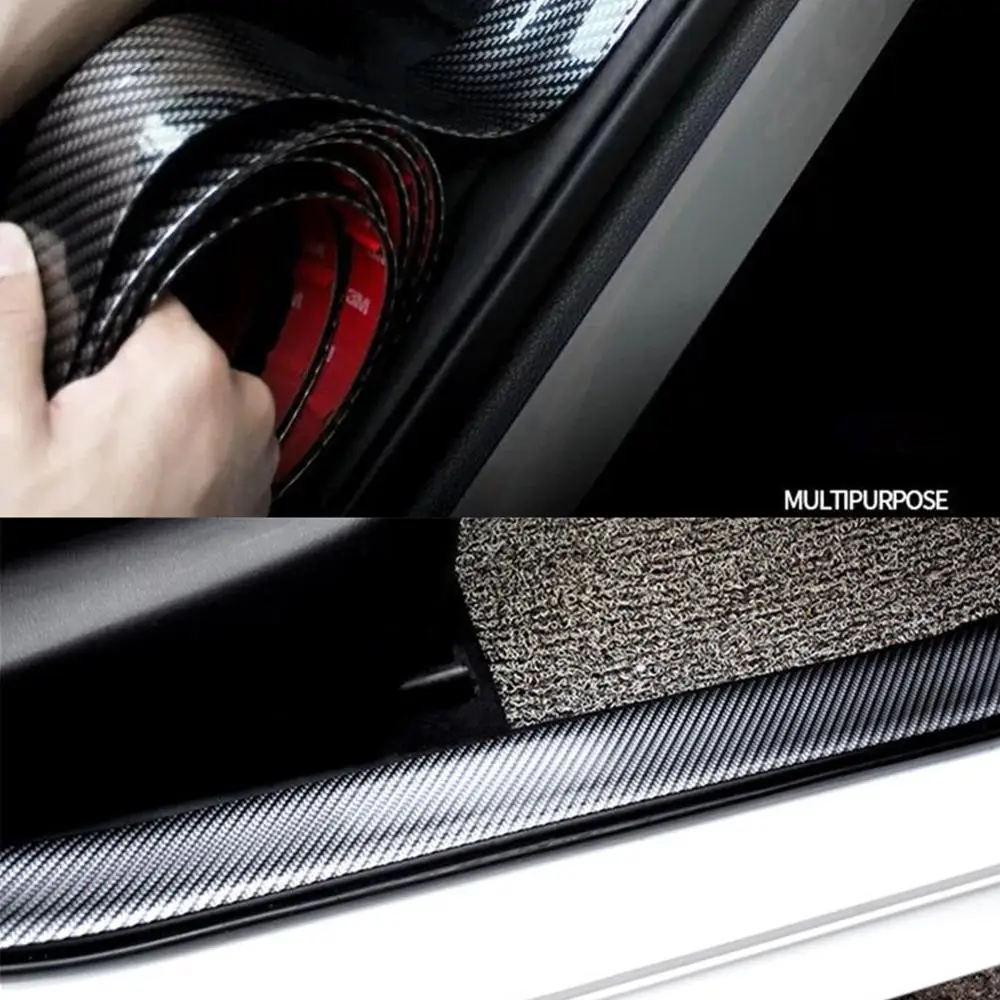 DIY Автомобильная Защита бампера двери подоконник края защита автомобиля наклейки анти столкновения полосы углеродного волокна авто резиновая отливка отделка полосы 1 м