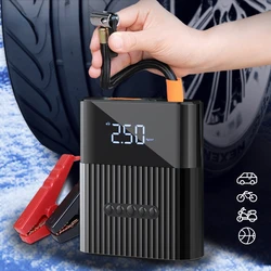 4 in1 carro elétrico compressor de ar inflator bomba carro ir para iniciantes power bank 150psi pneu inflável sem fio para a motocicleta automóvel