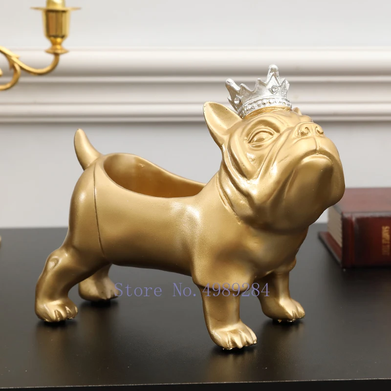 Скандинавский креативный Bulldog Настольный органайзер для хранения декоративные украшения современный домашний вход гостиная коробка для хранения
