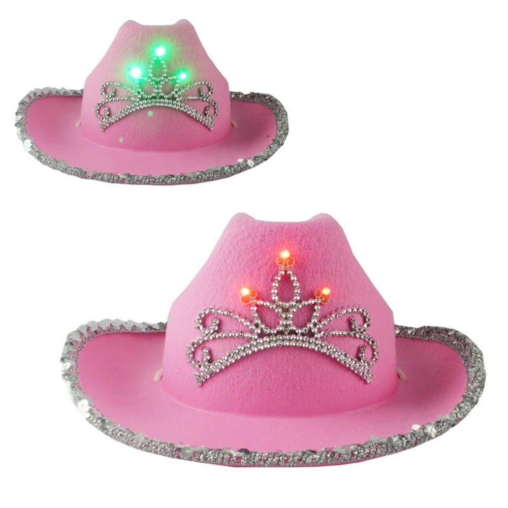 1PC Pink Cowgirl Hat For Women Cow Girl 