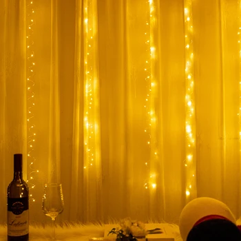 

3m LED Fairy Lights Garland Curtain Lamp Remote Control USB String Lights New Year Christmas Decor for Home Led Outdoor Garland