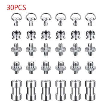 

1Set 1/4\" 3/8\" Converter Threaded Screws D-Ring Screw Adapter Mount for Camera 72XB