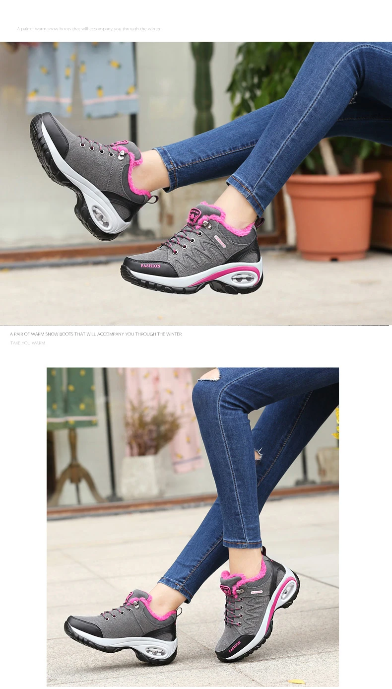 ERNESTNM/женские ботинки; коллекция года; теплая зимняя женская обувь; женские ботильоны из флока; botas mujer; плюшевые женские зимние ботинки на платформе; Цвет Красный