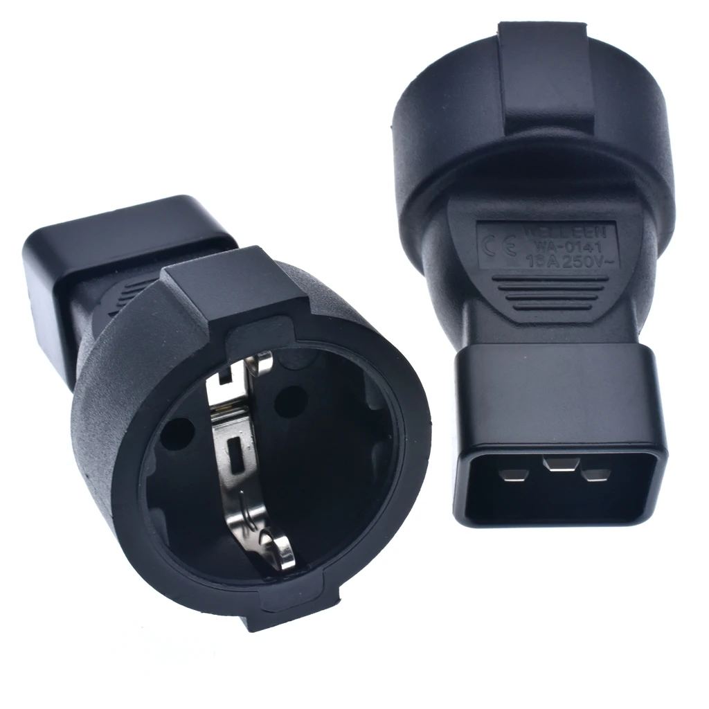 Штекер IEC320 C20 к разъему Schuko CEE7/7 16 А 250 В|Соединители| |