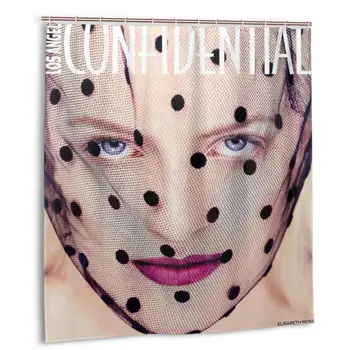 

Elisabeth Moss Shower Curtain with Hooks bathroom Waterproof Polyester Fabric