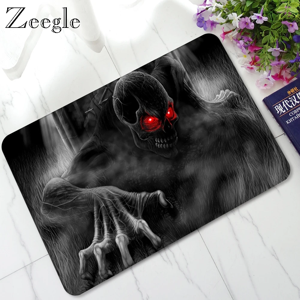 Zeegle Floor Mat Doormat Anti Slip Bathroom Foot Mat Home Entrance Rug Living Room Floor Rug Soft Foot Mat Waterproof Rubber Mat