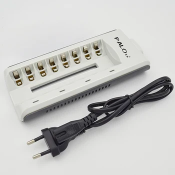 

PALO 8 Slots Smart Intelligence Battery Charger Charging Station Port for AA / AAA Batteries with LED Indicator