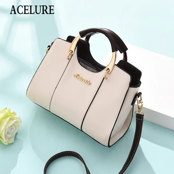 

ACELURE Fashion Solid PU Leather High Capacity Women Shoulder Bags All-match Elegant Ladies Large Crossbody Bag Shopping Handbag