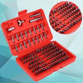 

Litake 100Pcs Set Tools Box Magnetic Bit Set Screwdriver Holder Torx Hex Star Spanner Screws Security Tamper Proof Bit Tool