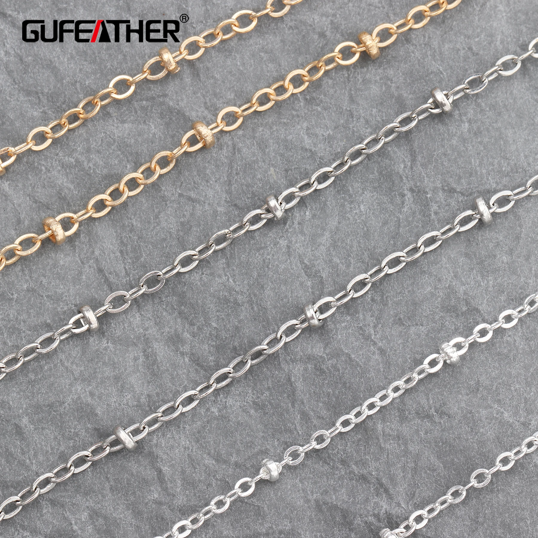 GUFEATHER C09/зажим шириной 2 5 мм/цепочка мм/аксессуары для ювелирных изделий/цепочка