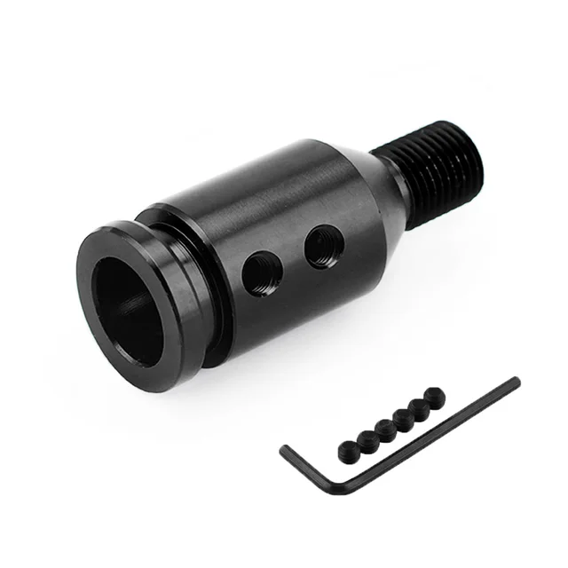 12.5*12cm Universal Car Gear Shifter Thread Converter Gear Lever Adapter For Car Interior Parts Gear Shift Knob Accessories Black