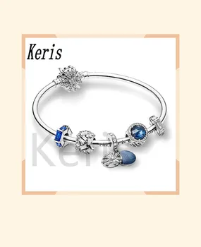 

100% 925 silver sterling zt0197 glowing fireworks... Cinnamon blue bracelet... elegance sculpting on the space ice.