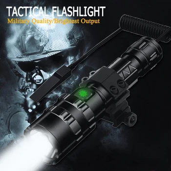 

Powerful XML L2 T6 LED Flashlight Tactical LED Torch Rechargeable USB LED Flashlight 18650 For Self Defense Hunting Gun