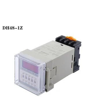 

DH48S-1Z Digital LED Programmable Timer Time Relay Switch DH48S 0.01S-99H99M DIN RAIL AC110V 220V DC 12V 24V with Socket Base