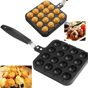 

Tools Kitchen Accessories Home Aluminum Portable Takoyaki Grill Pan Cooking Quail Egg Non Stick Baking Octopus Ball With Handle