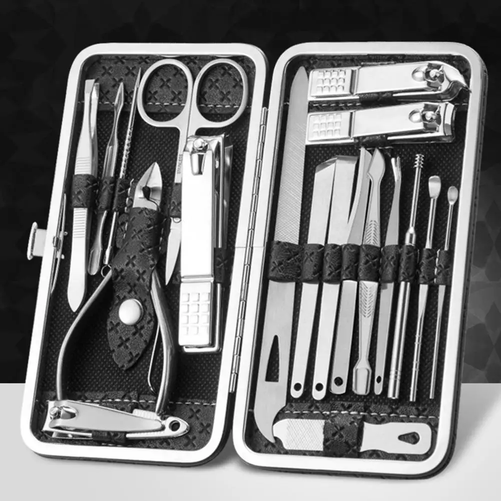 Nail Clipper Set Nail Clipper Nail Care Kit Nail Scissors Set Nail Clippers Manicure Pedicure Kit Manicure Set Manicure Sets Manicure Nail Clipper Set Nail Clippers Kit 1 Set Professional Manicure Cutters Compact Stainless Steel Comfortable Case Manicure Kit Pedicure Supplies