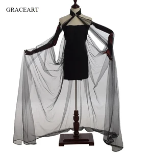 Medieval Costume Women Soft Witch Cape Fairy Elf Elven Cosplay Tulle Mesh Cloak