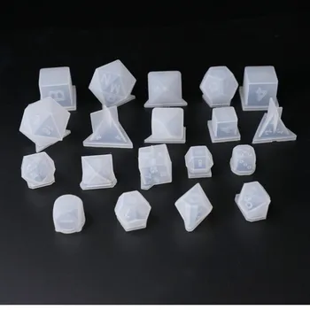

19pcs/lot Cube Dice with Letters Silicone Mold 3D Dice Molds UV Resin Kawaii Epoxy Resin Art Supplies Silicone Molds for Resin