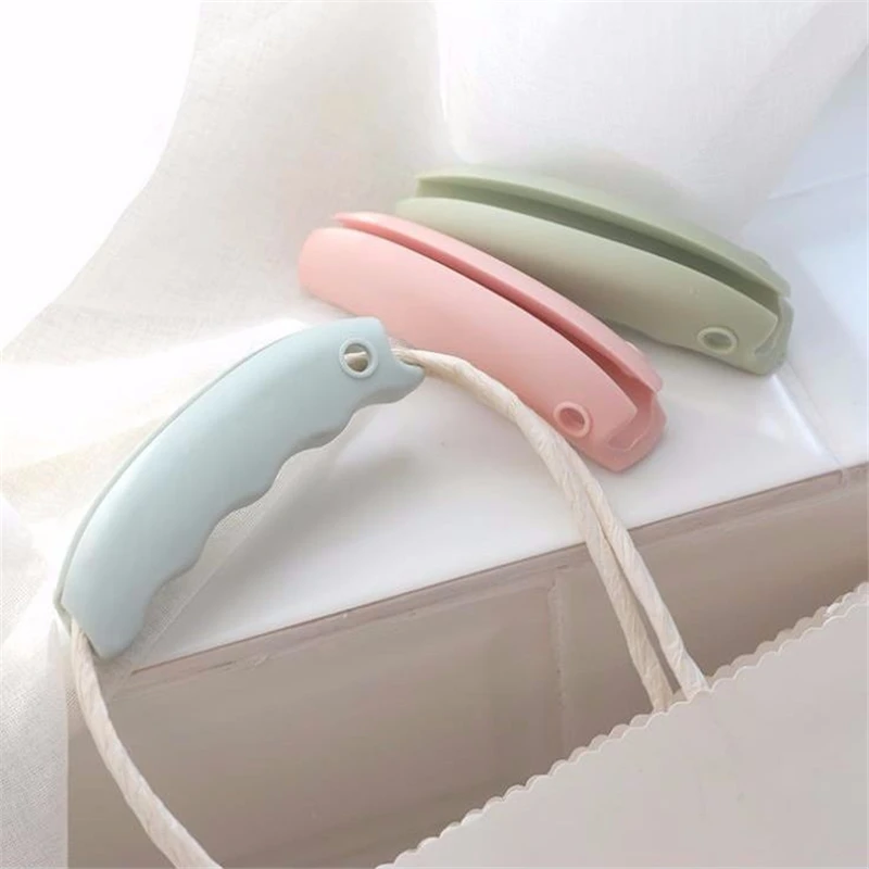 Silicone Mention Dish For Shopping Bag to Protect Hands Trip Grocery Bag Holder Clips Handle Carrier 3PCS