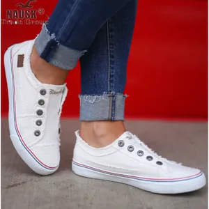Women Sneakers New Women Casual Shoes Comfort Shoes Women Summer Fashion Denim Shoes Platform Women Canvas Shoes