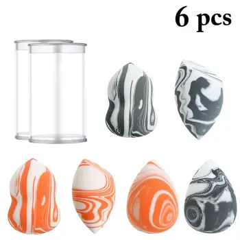 

6PCS Makeup Sponge Set Multi-use Foundation Sponge Cosmetic Blender with Holder Make Up Soft Water Sponge Puff for Women