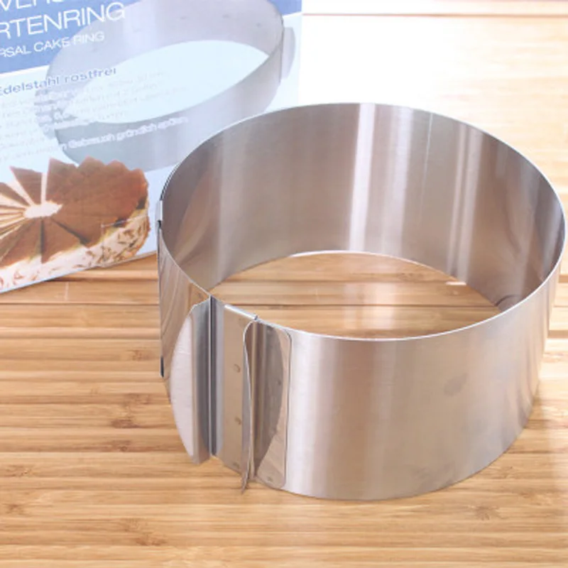 Выдвижное кольцо для Мусса из нержавеющей стали 16 30 см|adjustable bakeware|circle mousse ringcake mold |