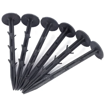 

100PCS Cloth Nails Horticultural Ground Cloth Nail Insect Nets Barbed Plastic Nails Home Improvement Gardening Gadgets