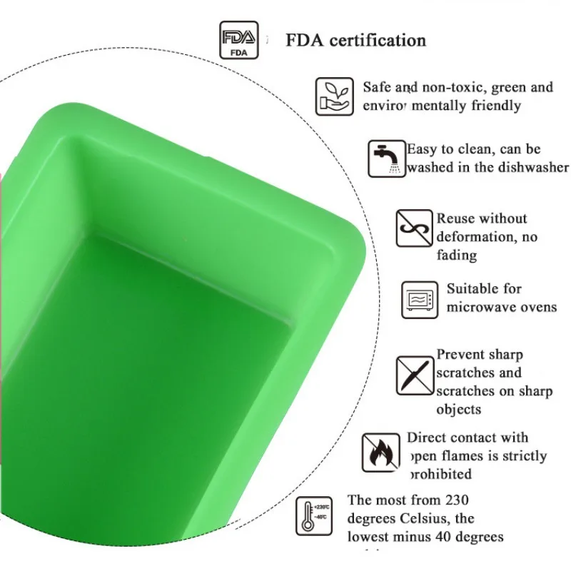 Square квадратной формы 3D силиконовая форма для выпечки в форме цветка с