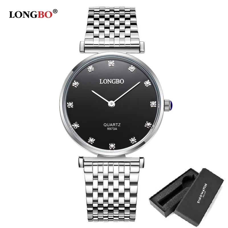 MAN SB-BOX Longbo модный бренд Роскошные пары часы в деловом стиле для влюбленных мужчин и женщин водонепроницаемые кварцевые амулеты аналоговые наручные часы 8973 - Цвет: MAN SB-BOX
