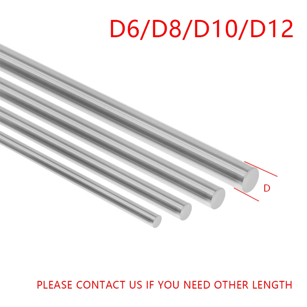 3D Printer Accessories Straight Rod Cylindrical Guide Rod Optical Shaft Guide Rod Piston Rod Chrome Plated Shaft afbeelding