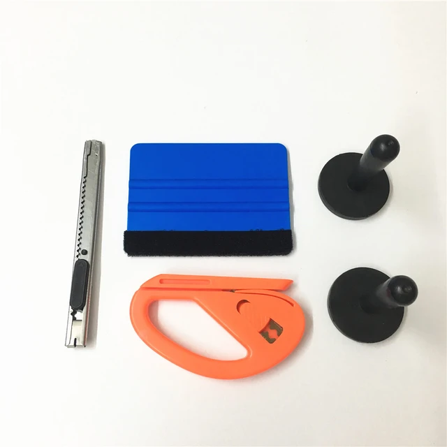 Car Vinyl Wrap Tools Kit Felt Squeegee Wrapstick Hook Film Wrap Magnet  Holders Knife Cutter Auto Window Tint Tools Vinyl Scraper - AliExpress